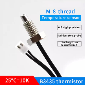 Sonda de sensor de termistor de valor 10K-B de alta precisión Sonda de control de temperatura de uso industrial 3435100K/3950 Compatible con OEM y ODM - Product Image 6