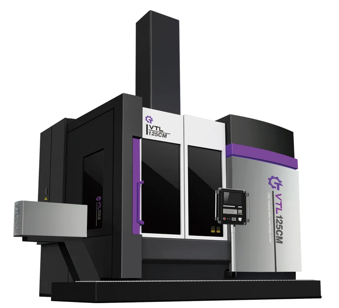 Servo motor controle numérico CNC vertical girando moagem torno