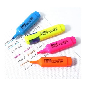 Foska MSDS Certified Assorted Colors Colorful Office Student <strong>Marker</strong> Pastel Highlighter Pen Set Cute for Paperwork - Product Image 1