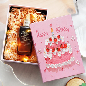 Caja de regalo de gama alta de estilo Ins, caja de recuerdo de fiesta de cumpleaños vacía con sentido de ceremonia, manejo de estampado para uso de velas - Product Image 2