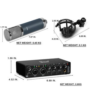 OEM MD22专业录音USB音频接口，带48v电容式麦克风，适用于音乐工作室 - Product Image 2
