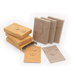 Business Office-Umschlag aus Kraft papier nach Maß mit Knopf verschluss Wasserdichte und tragbare recycelte Materialien - Product Image 1