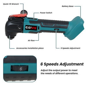 Multiherramienta oscilante inalámbrica de grado industrial personalizable OEM con fuente de alimentación de batería Energía eléctrica - Product Image 5