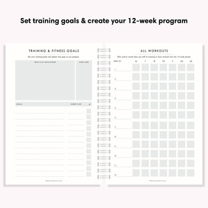 LABON Gym Home Train Record Goals pianificatore di allenamento personalizzato per programma di allenamento personale di 12 settimane - Product Image 4