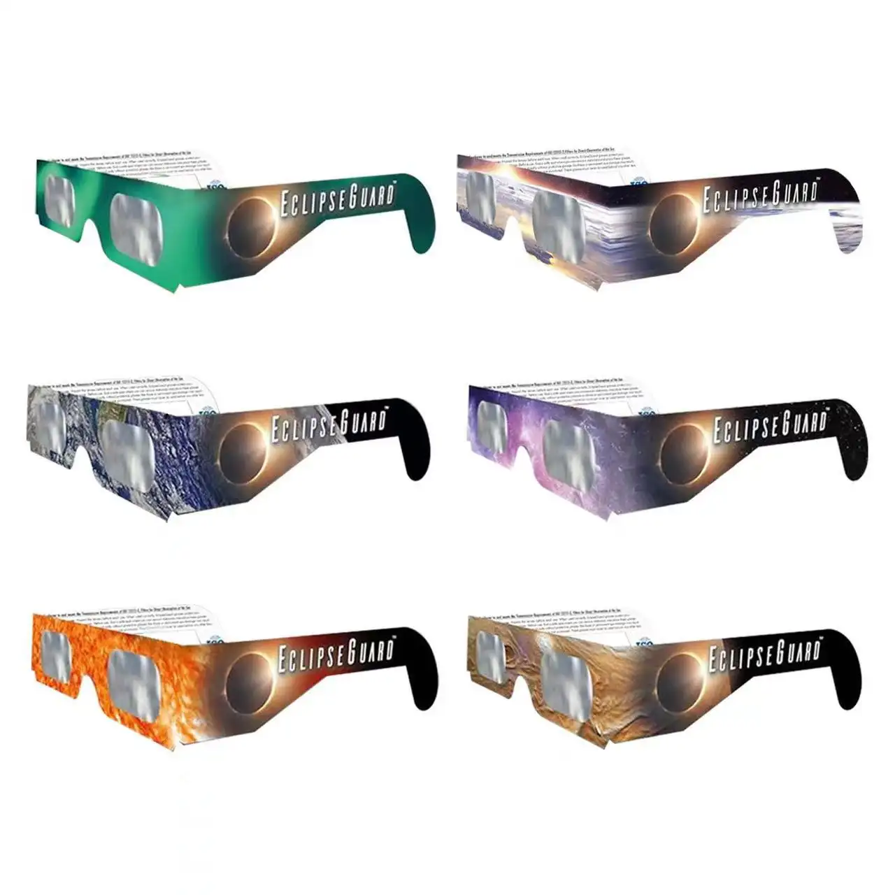 نظارات كسوف الشمس تصميم حسب الطلب نظارات ورقية لعرض كسوف الشمس ثلاثية الابعاد