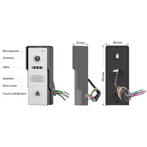 4-wire Villa Video <strong>Intercom</strong> Kit 7 Inch HD <strong>Touch</strong> Screen Wifi Optional One-<strong>button</strong> Easy-to-use Fashion Door Phones Smart Phone Work - Product Image 5