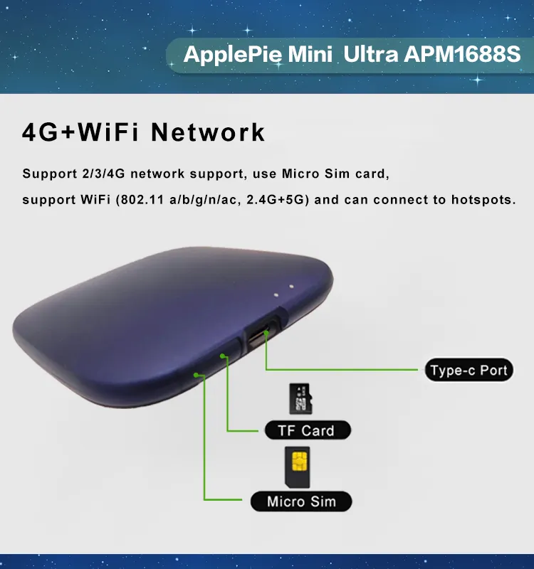 NAVLYNX ApplePie mini Ultra CarPlay AI Box USB Play video plug Android 14 13 Wireless Auto YouTube Netflix 8G 128G GPS WIFI