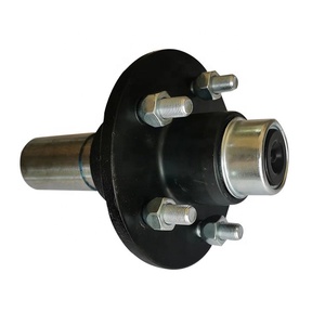 Römork Stub akslar ve tarım saplama akslar 50mm katı kare 5 çıtçıt Unbraked tarım saplama aks seti