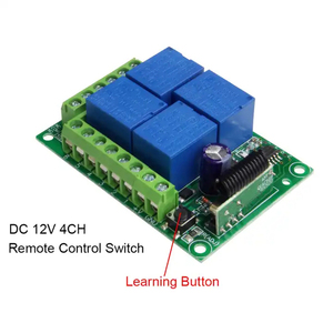 433Mhz telecomando universale Wireless DC 12V 4CH relè interruttore ricevitore modulo + 4 pz RF Controller trasmettitore fai da te Chipwelldone - Product Image 3