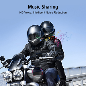 Q58 max çok sahne karışık müzik paylaşımı çift çekirdekli su geçirmez LCD ekran kablosuz interkom motosiklet kask kulaklık - Product Image 6