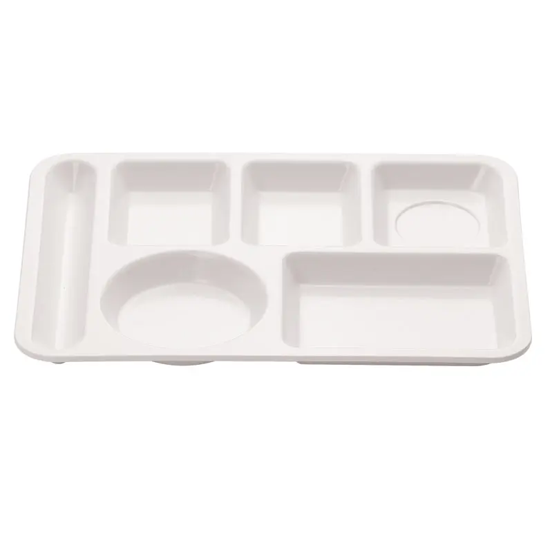 14-дюймовая меламиновая разделительная тарелка, 5 отсеков, лоток для обеда, цветной пластиковый лоток с разделителем