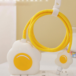 New Design Charging Head Protector Cartoon <strong>2</strong> <strong>in</strong> <strong>1</strong> Silicone Charger Protector - Product Image 1