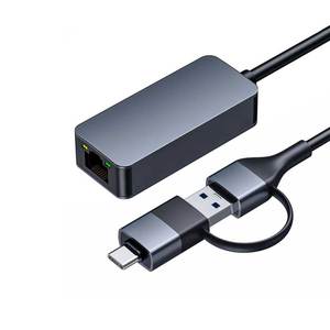 Cantell 2.5 Gbps 2-in-1 USB-C-RJ45ネットワークコンバータ2.5GイーサネットアダプターラップトップUSB-CイーサネットUSBアダプター - Product Image 4