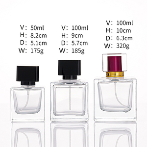 Fashion Luxury Design 30 <strong>ml</strong> 50 <strong>ml</strong> <strong>100</strong> <strong>ml</strong> Empty Square Glass Small 30ml Perfume Bottle 50ml With <strong>Box</strong> - Product Image 6