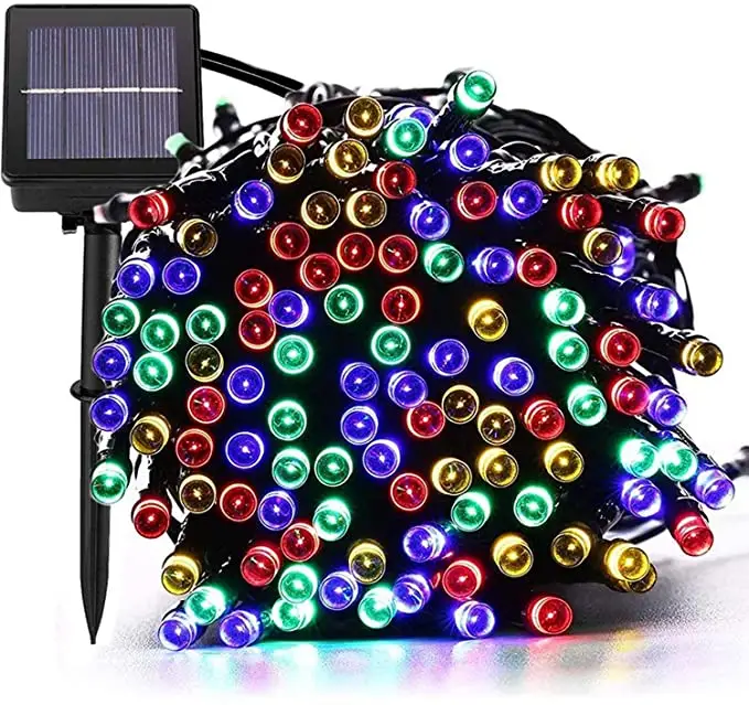 Cortina de luces LED para exteriores, tira de Luces de decoración de calle navideña, 100Led, 12M