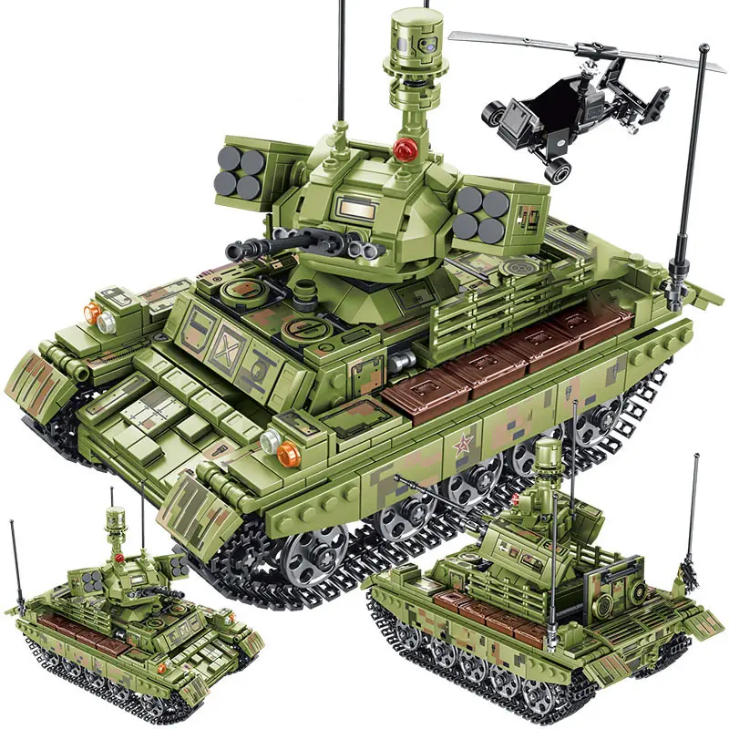 SEMBO Военная Вторая мировая война армейские фигурки Тип 85 59 основной боевой танк модель автомобиля наборы строительных блоков Детские обучающие игрушки подарок