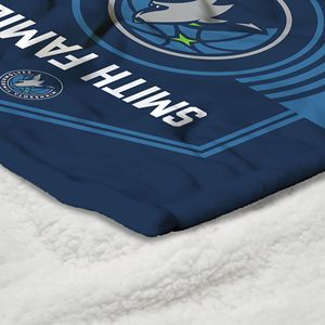 Dominion kişiselleştirilmiş 50x60 inç NBA NBA Timberwolves ipek dokunmatik Sherpa atmak battaniye DB özelleştirilebilir spor battaniye - Product Image 5