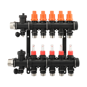 Válvula de parada de función manual y medidor de flujo para controlador de temperatura del colector de calefacción de suelo de agua para aplicación de habitación o Hotel - Product Image 1