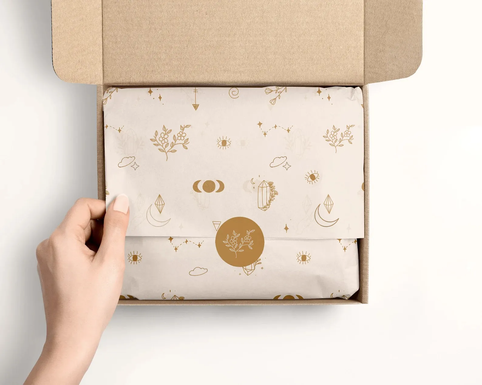 Papel de embalagem impresso personalizado caixa de presente