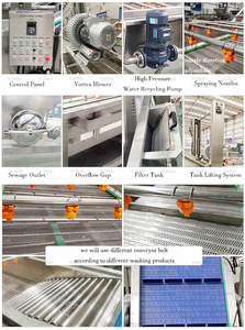 <strong>Apple</strong> Washing Machine and Drying Line Industrial Carrot Ginger Cleaning Machine Mango Washing Machine - Product Image 4
