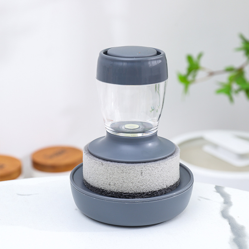 Sponge scouring pad pot brush