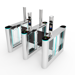 Wkt Rfid girevole biometrico Nfc sistema di controllo accessi Wiegand riconoscimento del volto di lusso Swing barriera cancello con codice Qr per palestre - Product Image 4