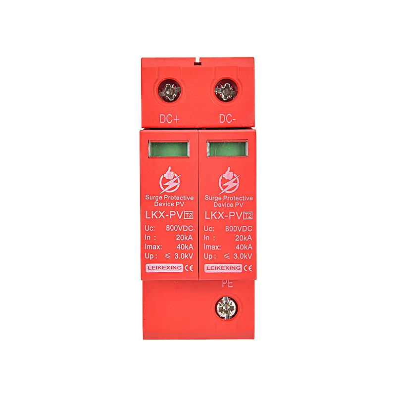 Spd Tipo 2 Dispositivos de protección contra sobretensiones Ce Dc Plug-In Spd Protector Spd-pv Red 40 T2 2 3 Protector contra sobretensiones 60kva 120va - 240va Td 800V