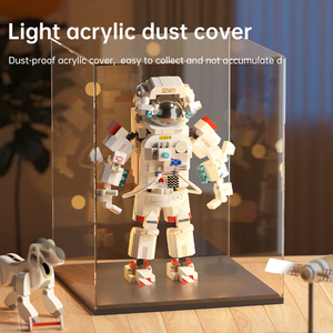 Astronaut Bausteine Mond Programm Puzzle Kunststoff DIY Lernspiel zeug Literarisches Geschenk für den männlichen Großhandel - Product Image 4