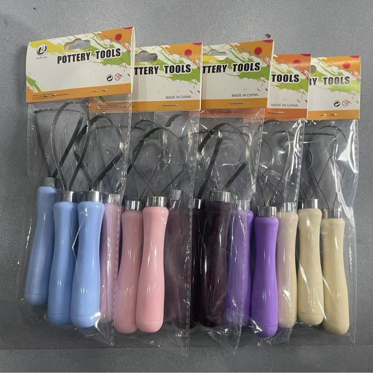 ดินเหนียวสำหรับปั้นเซรามิก แท่งใหญ่ พลาสติก 3 ชุด - สีฟ้า - บรรจุในกระดาษการ์ด OPP
