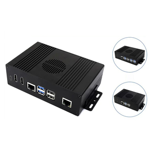 Kit de mini ordenador multifuncional todo en uno para Raspberry Pi5 carcasa de aleación de aluminio PCIe a Gigabit Ethernet/4CH USB3.2 Gen1/M.2 - Product Image 1