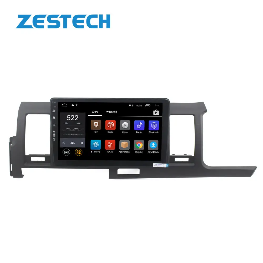 ZESTECH, 10 дюймов, Android 12, универсальный автомобильный dvd-плеер с сенсорным экраном, стереосистема, мультимедиа для Toyota Hiace 2009-2019