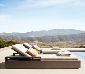 كراسي استلقاء تحت الشمس من خشب الساج للحدائق ، كراسي سباحة طويلة في الهواء الطلق ، قابلة للطي ، سيلاس دي بلايا ، الفناء ، استخدام المدرسة - Product Image 1