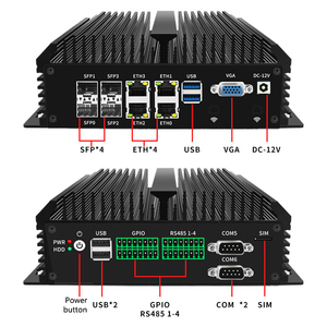 4 Computer Server di livello aziendale Ethernet Lan del settore C3758 8Core 4*10G X553 SFP porta ottica GPIO SIM DB9 Video Sur veillance - Product Image 3