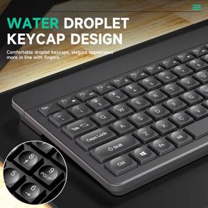 Compacto teclado inalámbrico ratón ergonómico 2,4G USB inalámbrico teclado y ratón Combos Set - Product Image 4