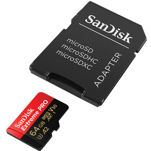 Sandisk Extreme Pro Micro TF แฟลชการ์ด SD ความจุ64GB การ์ดหน่วยความจำ128G ถึง200เมตร/วินาที C10 U3 V30พร้อมอะแดปเตอร์ - Product Image 4