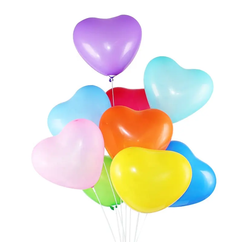 Globos de látex de helio personalizados al por mayor, globos de látex de corazón mate para fiesta de boda