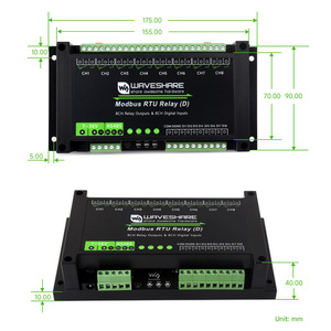 産業用Modbus RTU 8-Chリレーモジュール (D) 、デジタル入力およびRS485インターフェース、マルチアイソレーション保護回路 - Product Image 6
