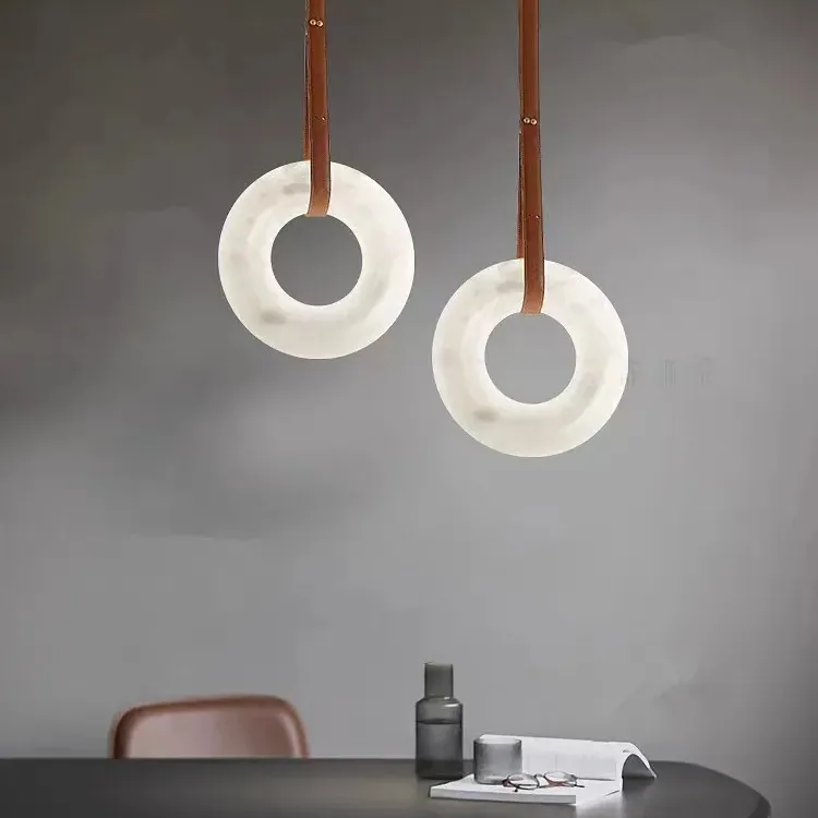 VEKO lampadario in marmo ottone lampada da soffitto rotonda per illuminazione domestica interna lampadario luci soggiorno