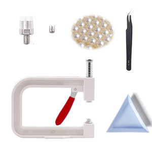 Mini DIY Pearl Beads Fasteners Punching Setting Tool <strong>Plastic</strong> Beads Manual <strong>Press</strong> Fix <strong>Machine</strong> <strong>for</strong> Home Garment Decoration