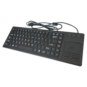 Ruggedized Industrial Silicone Plastic <strong>Computer</strong> <strong>Keyboard</strong> With Trackball or Touchpad Industrial Kiosk Keypad for Vending Machine - Product Image 1