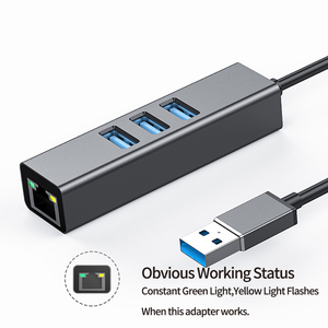 USB 1000Mbps 3 port USB 3.0 tip C HUB USB Rj45 Gigabit Ethernet MacBook adaptörü Laptop ağ adaptörü - Product Image 3