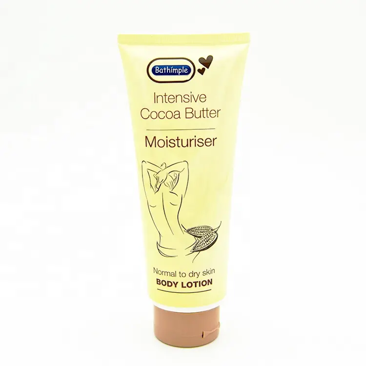 Beurre de cacao, miel et ambre, Lotion naturelle, pour la main et le corps, en Tubes en plastique, 198ml, 50 pièces