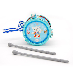 子供用楽器ミニジャズドラム4インチジャズドラム電気メッキ2ハンマー3色混合 - Product Image 2