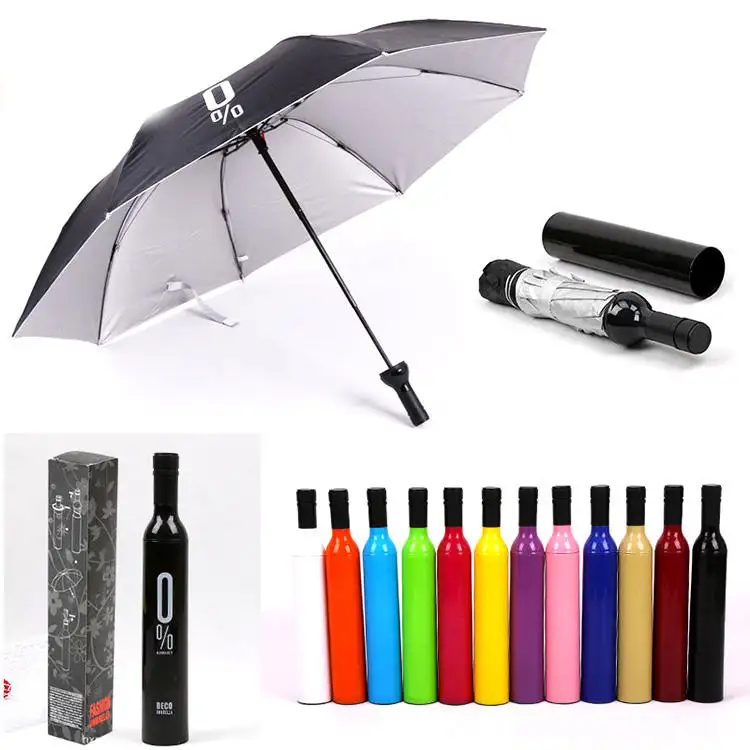 8K, оптовая продажа, 3-х складной зонт, недорогой дизайн, однотонный зонт, рекламный зонт для винных бутылок