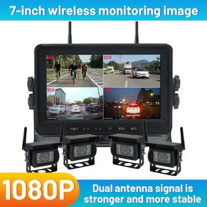 Kostenlose Probe <span class=keywords><strong>Wireless</strong></span> Camera Monitor <span class=keywords><strong>Kit</strong></span> System Rückfahr kamera 4CH 7-Zoll-Bildschirm BUS Truck RV Trailer <span class=keywords><strong>Wireless</strong></span> <span class=keywords><strong>Backup</strong></span>-Kamera - Product Image 2