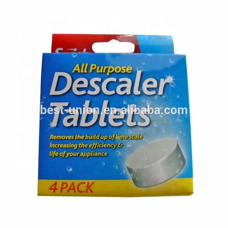 Tablet descaler 18gx 4pk/caixa/detergente para todo o uso/limpador dreno