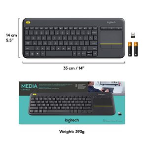 罗技K400 Plus无线触摸键盘无线键盘办公IPad蓝牙键盘，适用于带媒体控制的电脑笔记本电脑 - Product Image 2