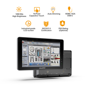 <span class=keywords><strong>7</strong></span> inch 1000 nits ánh sáng mặt trời có thể đọc được công nghiệp bền cảm ứng màn hình hỗ trợ IP65 không thấm nước và chống bụi - Product Image 2