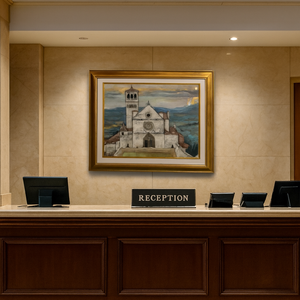 Nhật Bản Assisi Xây Dựng Motif Bức Tranh Đóng Khung Tường Nghệ Thuật Trang Trí Nội Thất Nhà Cho Phòng Khách - Product Image 3