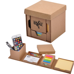 Cubo de escritorio rectangular personalizado, conjunto de notas adhesivas recicladas, promoción - Product Image 1